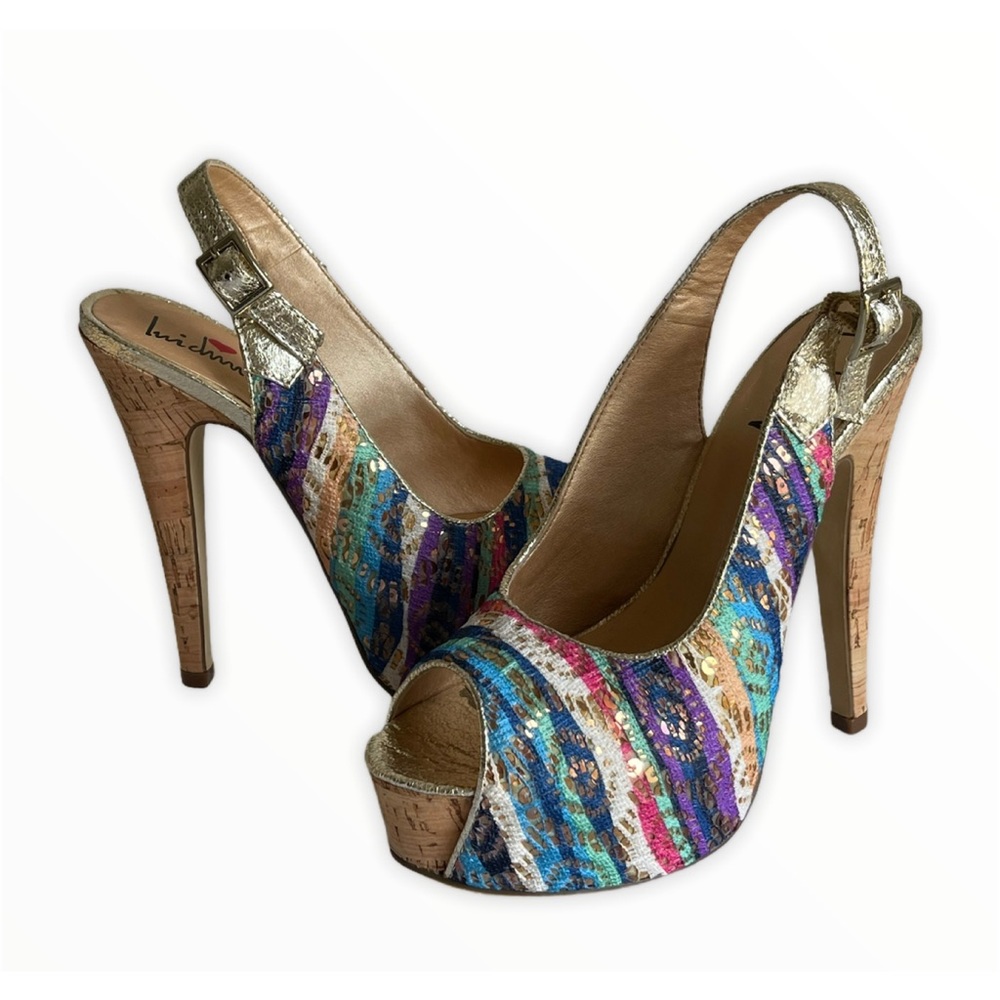 Luichiny Multicolored Peep Toe Platform Heels - image 7